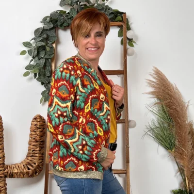 K111- Bomber "Cerise Blue" (T36-T42) - rouille - 42