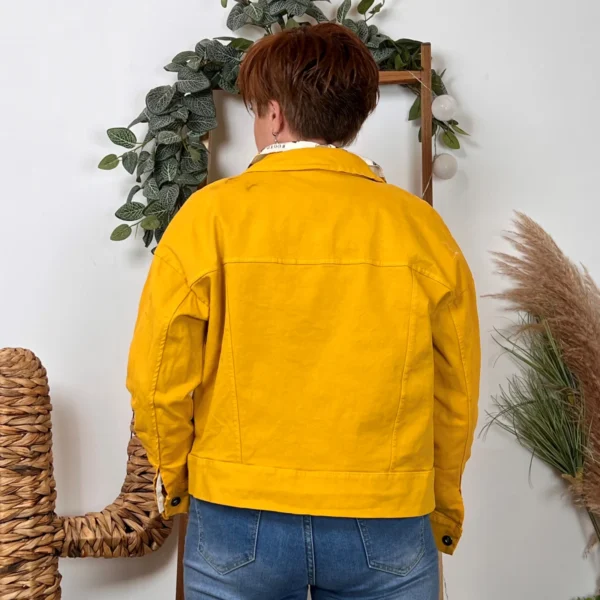 K076- Veste "Lacomy" Coton (Tu) 🇮🇹 - jaune - taille-unique