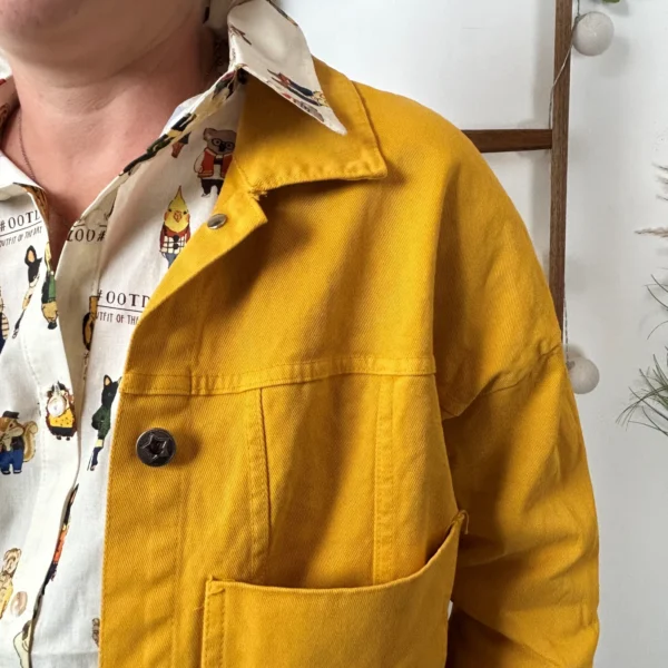 K076- Veste "Lacomy" Coton (Tu) 🇮🇹 - jaune - taille-unique