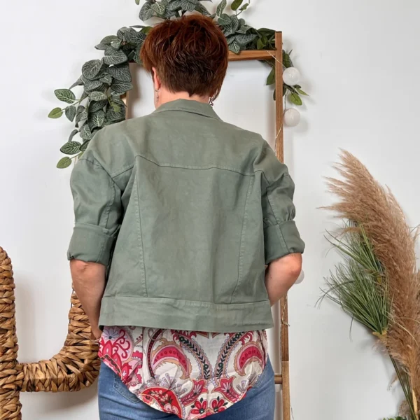 K076- Veste "Lacomy" Coton (Tu) 🇮🇹 - kaki - taille-unique