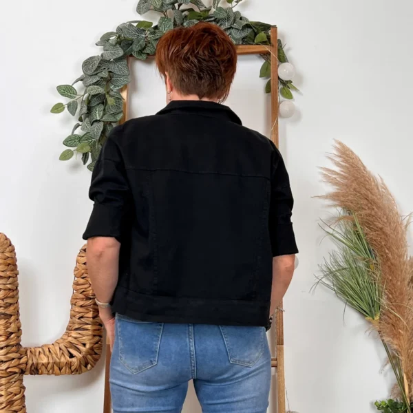 K076- Veste "Lacomy" Coton (Tu) 🇮🇹 - noir - taille-unique