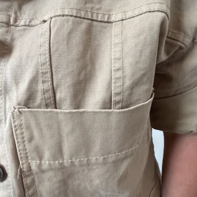 K076- Veste "Lacomy" Coton (Tu) 🇮🇹 - camel - taille-unique