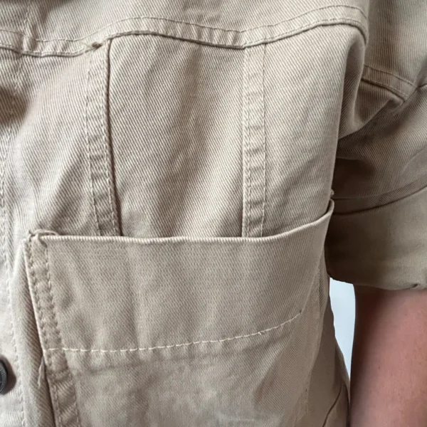 K076- Veste "Lacomy" Coton (Tu) 🇮🇹 - camel - taille-unique