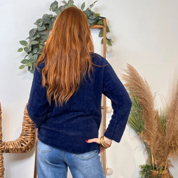 K121- Pull « Pilou Pilou » (Tu) 🇮🇹 - marine - taille-unique