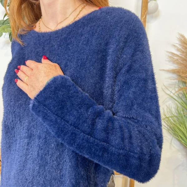 K121- Pull « Pilou Pilou » (Tu) 🇮🇹 - marine - taille-unique