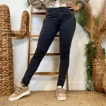 P072- Jean Poches zippées Melly&Co - gris-fonce - 42