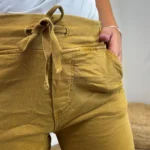 Jean Slim femme taille élastiquée MELLY & CO T34-T42 - moutarde - 42