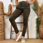 Jean Slim femme taille élastiquée MELLY & CO T34-T42 - marron - 42