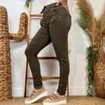 Jean Slim femme taille élastiquée MELLY & CO T34-T42 - marron - 42