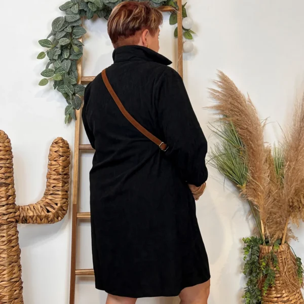 J888- Robe Velours "Maëlle" (T40-T48) - noir - 48