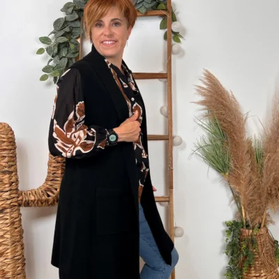 K067- Gilet sans manche "Maëlle" (Tu) - noir - taille-unique