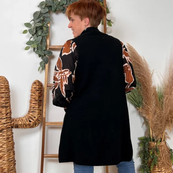 K067- Gilet sans manche "Maëlle" (Tu) - noir - taille-unique