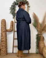 K061- Robe en Jean "Z-One" (T40-T48) - denim-fonce - 48