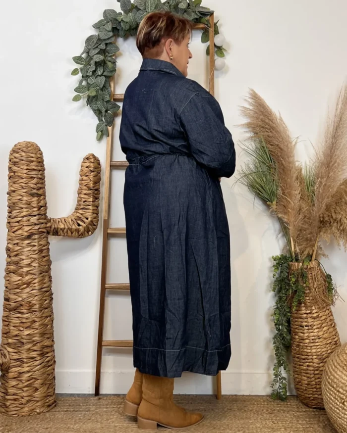 K061- Robe en Jean "Z-One" (T40-T48) - denim-fonce - 48