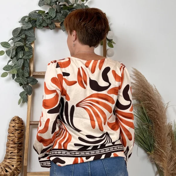 K108- Blouse "In April" - rouille - 40