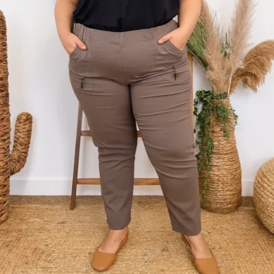 T545- Pantalon Confort JST (T38-T52) - taupe - 58