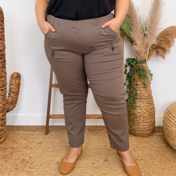 T545- Pantalon Confort JST (T38-T52) - taupe - 58