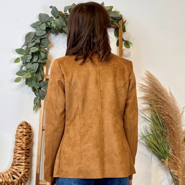 K068- Blazer Suédine Officier (T36-T44) - camel - 46