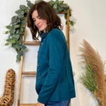 Blazer Suédine Officier (T36-T44) - bleu-canard - 46