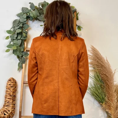 K068- Blazer Suédine Officier (T36-T44) - rouille - 46