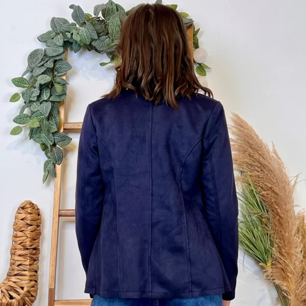 K068- Blazer Suédine Officier (T36-T44) - marine - 46