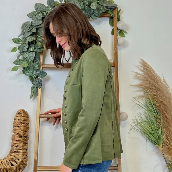 K068- Blazer Suédine Officier (T36-T44) - kaki - 46