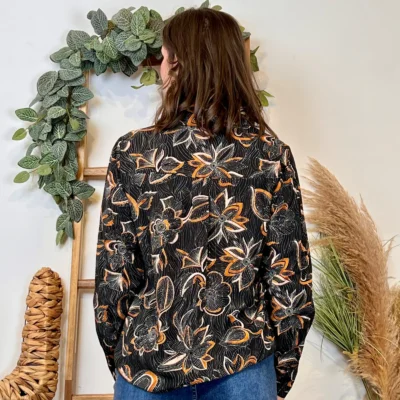 K091- Blouse By-One Pointillé (T36-T38) - noir - 38