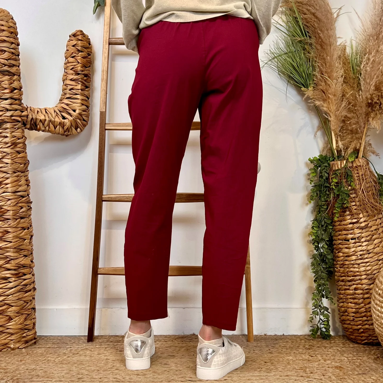 L750- Pantalon fuseau (TU) - bordeaux - taille-unique