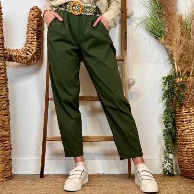 L750- Pantalon fuseau (TU) - kaki - taille-unique
