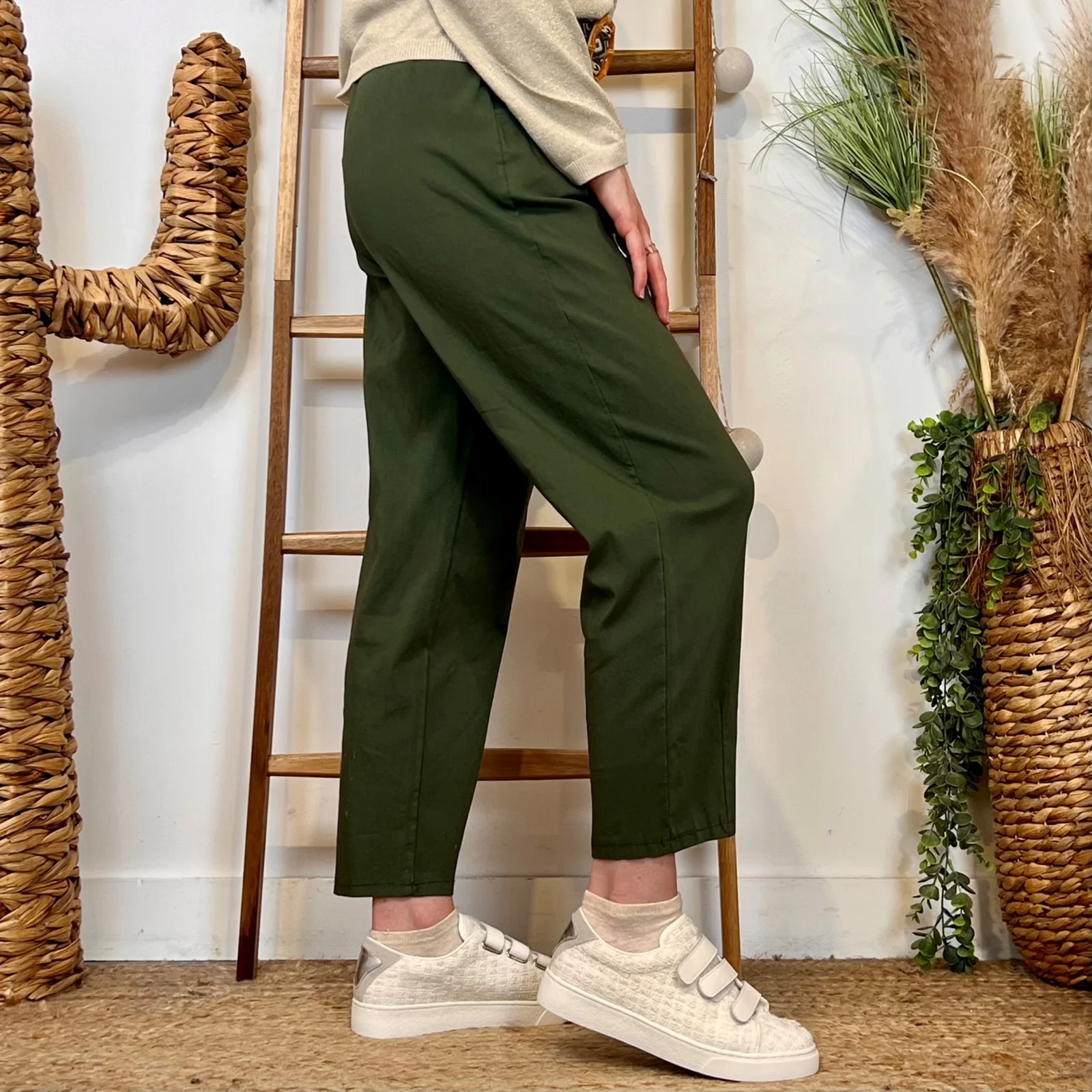 L750- Pantalon fuseau (TU) - kaki - taille-unique