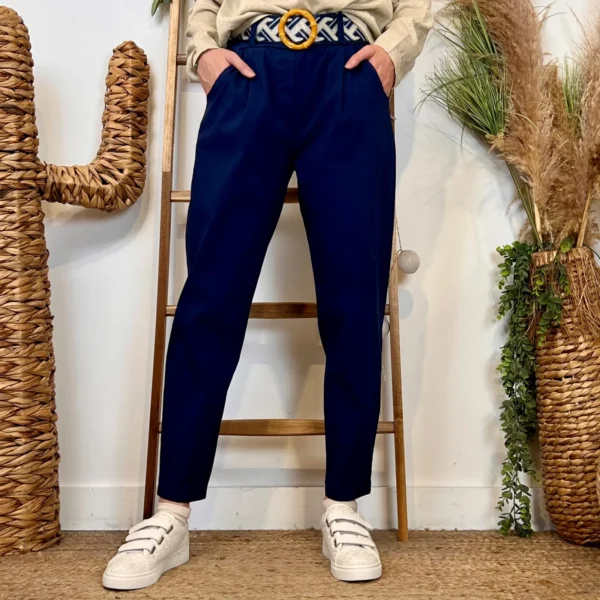 L750- Pantalon fuseau (TU) - marine - taille-unique