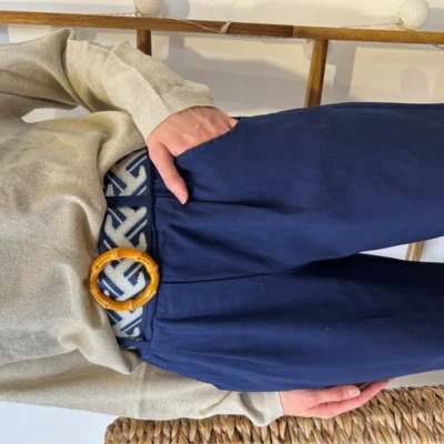 L750- Pantalon fuseau (TU) - marine - taille-unique