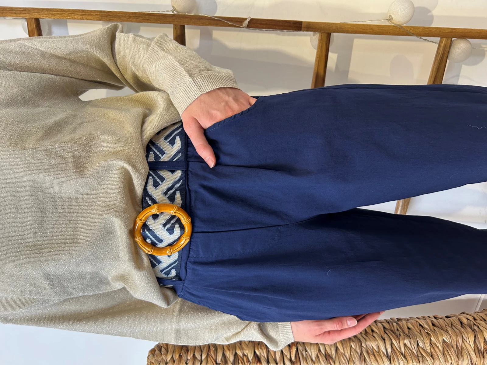 L750- Pantalon fuseau (TU) - marine - taille-unique