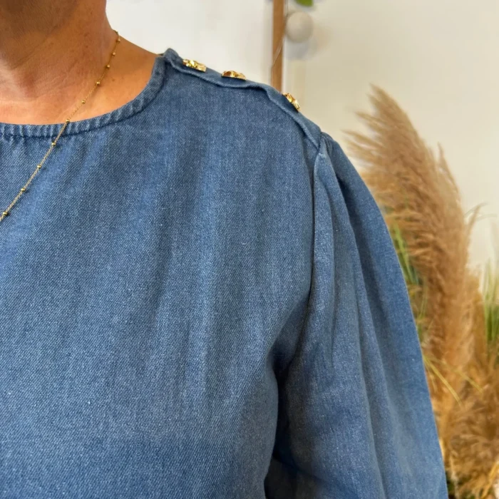 K090- Robe denim "By One" (T40-T48) - denim - 48