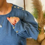 K090- Robe denim "By One" (T40-T48) - denim - 48