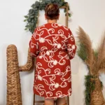Robe unie brodée (T40-T48) - rouille - 48