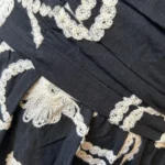 Robe unie brodée (T40-T48) - noir - 48