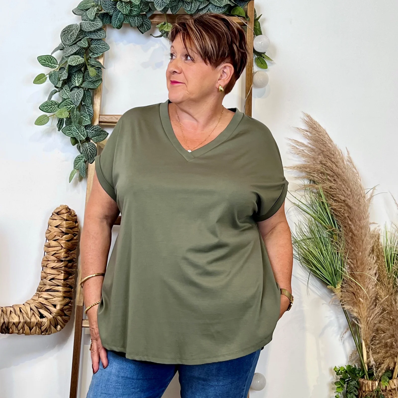 Z114- T-Shirt C'Mélodie (Gt) 🇮🇹 - kaki - taille-unique-grande-taille