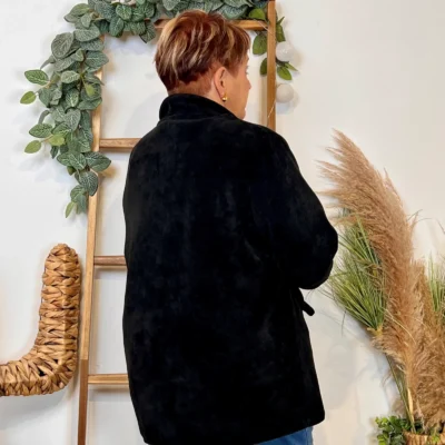 K981- Veste en velours (Gt) 🇮🇹 - noir - taille-unique-grande-taille