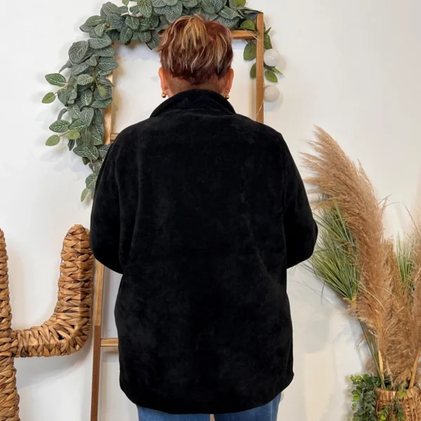 K981- Veste en velours (Gt) 🇮🇹 - noir - taille-unique-grande-taille