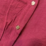 Chemise unie boutonnée col volanté - bordeaux - 48