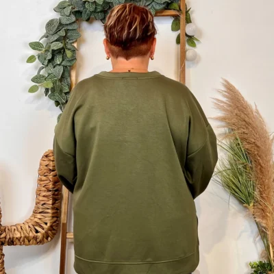 Z120- Sweat uni C’Mélodie (Gt) 🇮🇹 - kaki - taille-unique-grande-taille