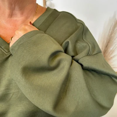Z120- Sweat uni C’Mélodie (Gt) 🇮🇹 - kaki - taille-unique-grande-taille