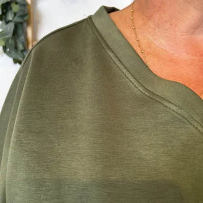 Z120- Sweat uni C’Mélodie (Gt) 🇮🇹 - kaki - taille-unique-grande-taille