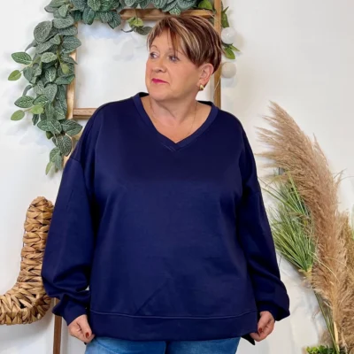 Z120- Sweat uni C’Mélodie (Gt) 🇮🇹 - marine - taille-unique-grande-taille