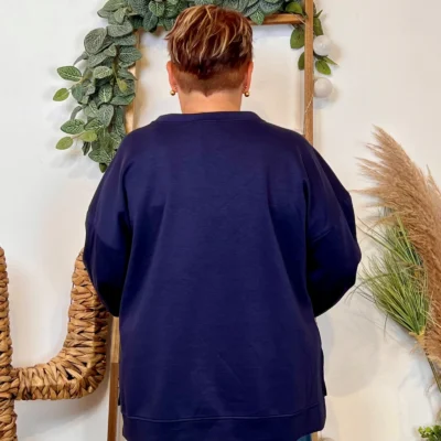 Z120- Sweat uni C’Mélodie (Gt) 🇮🇹 - marine - taille-unique-grande-taille