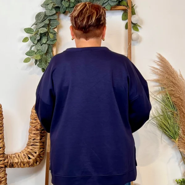 Z120- Sweat uni C’Mélodie (Gt) 🇮🇹 - marine - taille-unique-grande-taille
