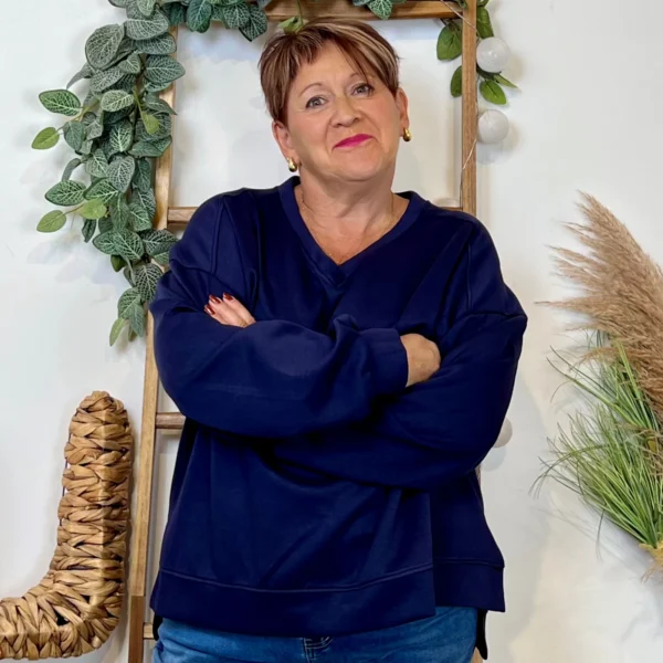 Z120- Sweat uni C’Mélodie (Gt) 🇮🇹 - marine - taille-unique-grande-taille