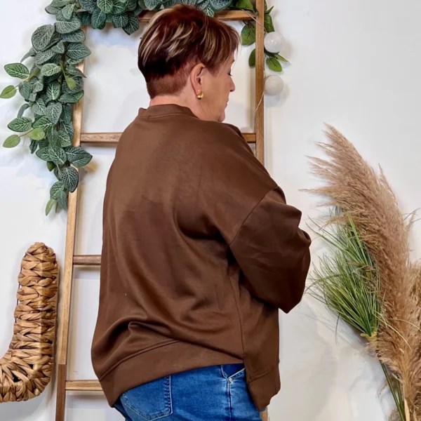 Z120- Sweat uni C’Mélodie (Gt) 🇮🇹 - marron - taille-unique-grande-taille