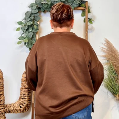 Z120- Sweat uni C’Mélodie (Gt) 🇮🇹 - marron - taille-unique-grande-taille